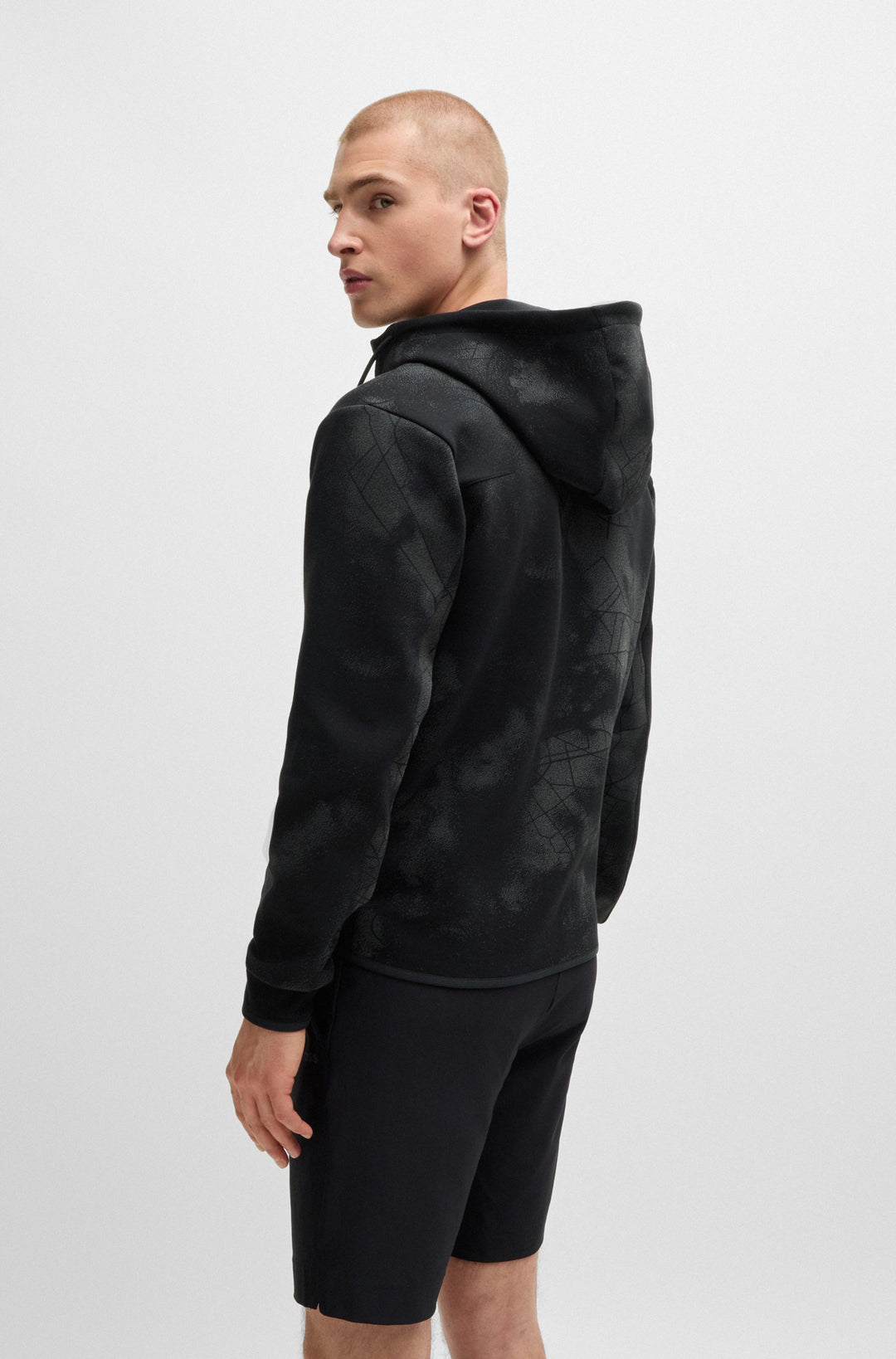 BOSS Hoodies Regular Fit in Cotton Mix - SAVION 10266572 01-50523369- Concorde Fashion#color_black-001