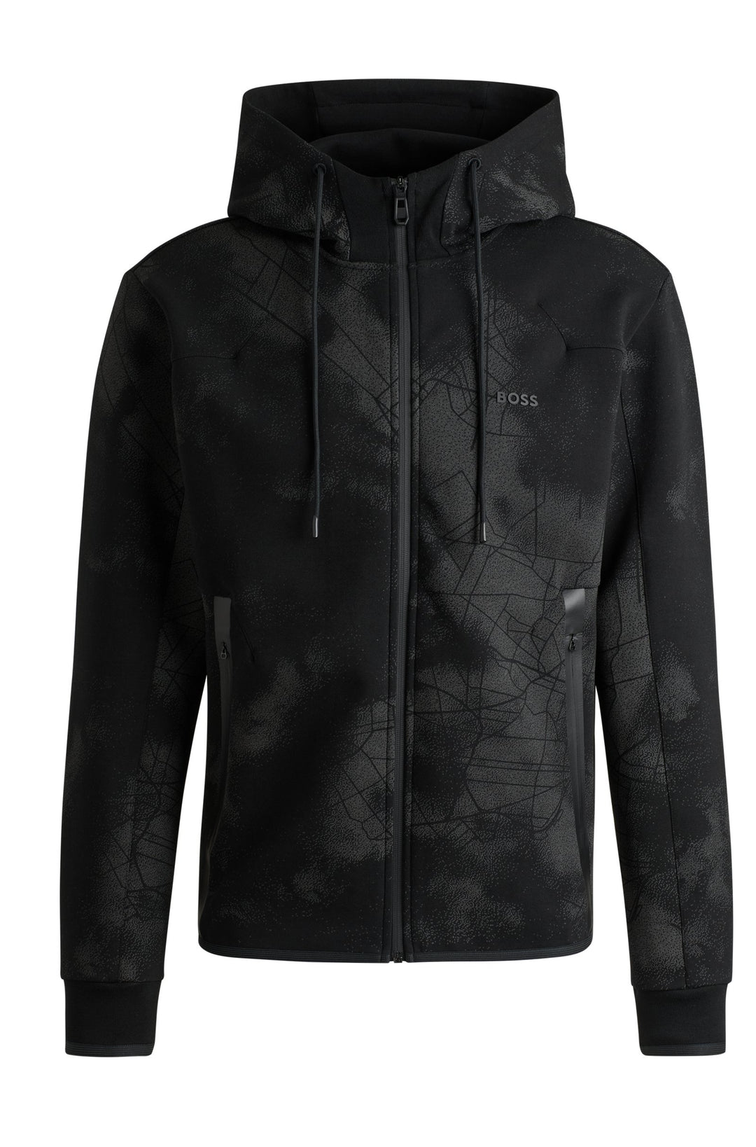 BOSS Hoodies Regular Fit in Cotton Mix - SAVION 10266572 01-50523369- Concorde Fashion#color_black-001