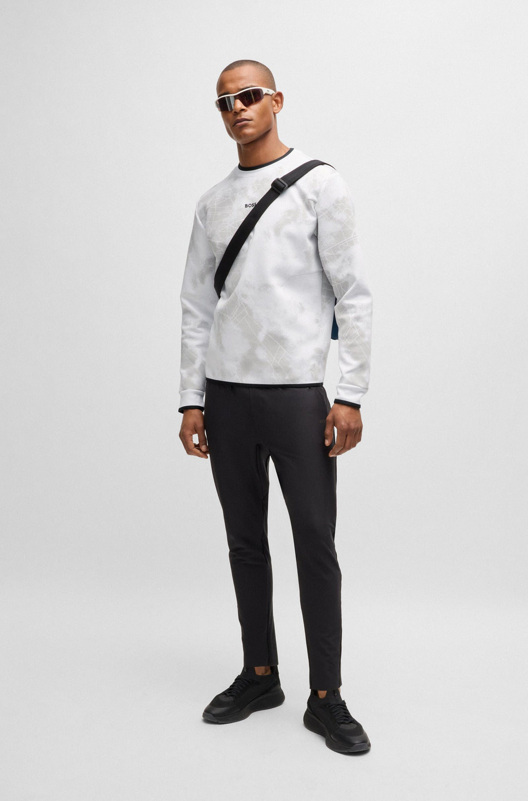 BOSS Sweatshirts Regular Fit in Cotton Mix - SALBION 10266572 01-50523384- Concorde Fashion#color_white-100