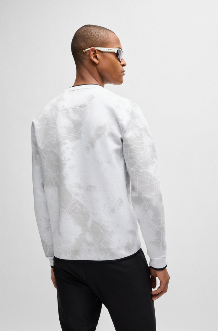BOSS Sweatshirts Regular Fit in Cotton Mix - SALBION 10266572 01-50523384- Concorde Fashion#color_white-100