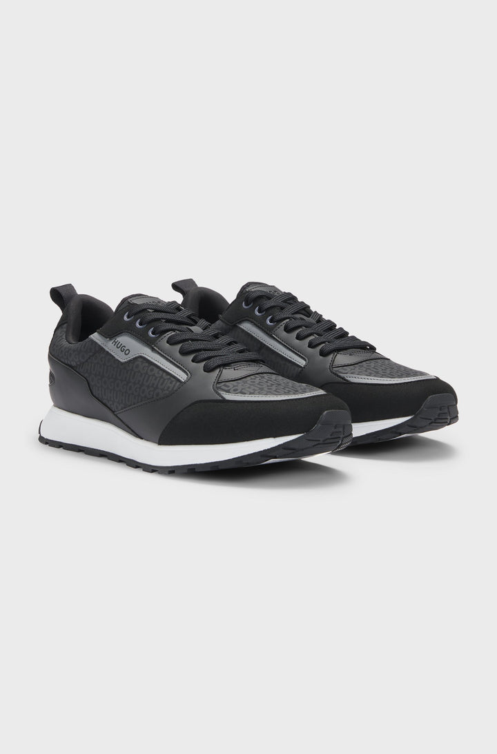 HUGO Sneakers  in Polyester - ICELIN_RUNN_MONO 10266583 01-50536205- Concorde Fashion#color_black-001