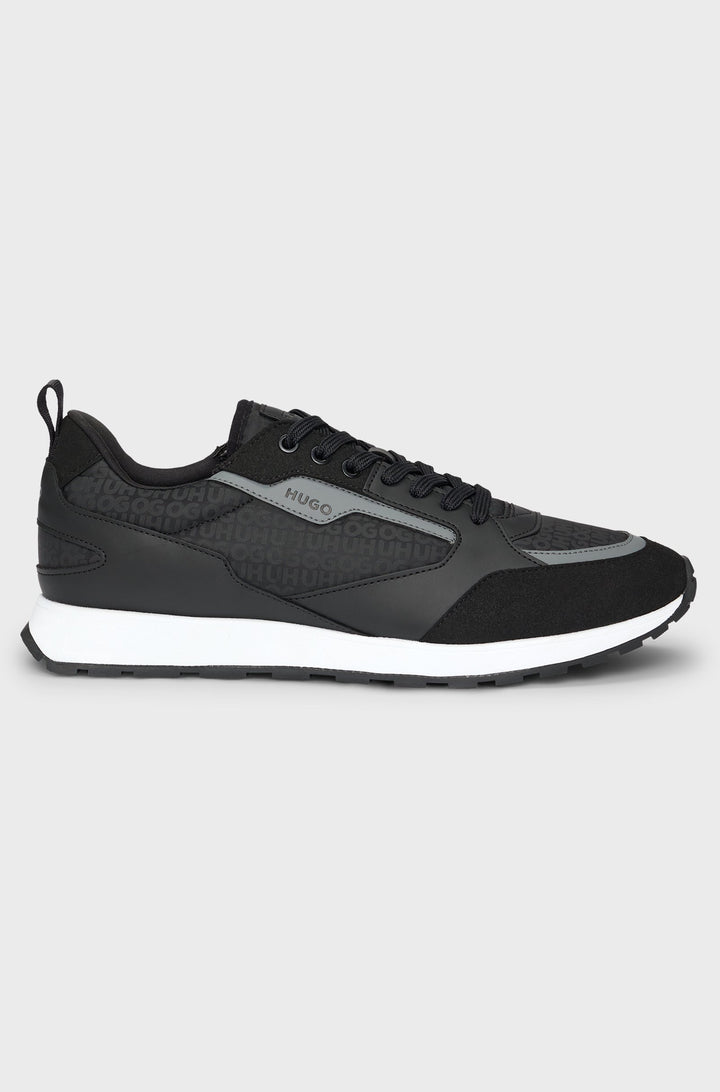 HUGO Sneakers  in Polyester - ICELIN_RUNN_MONO 10266583 01-50536205- Concorde Fashion#color_black-001