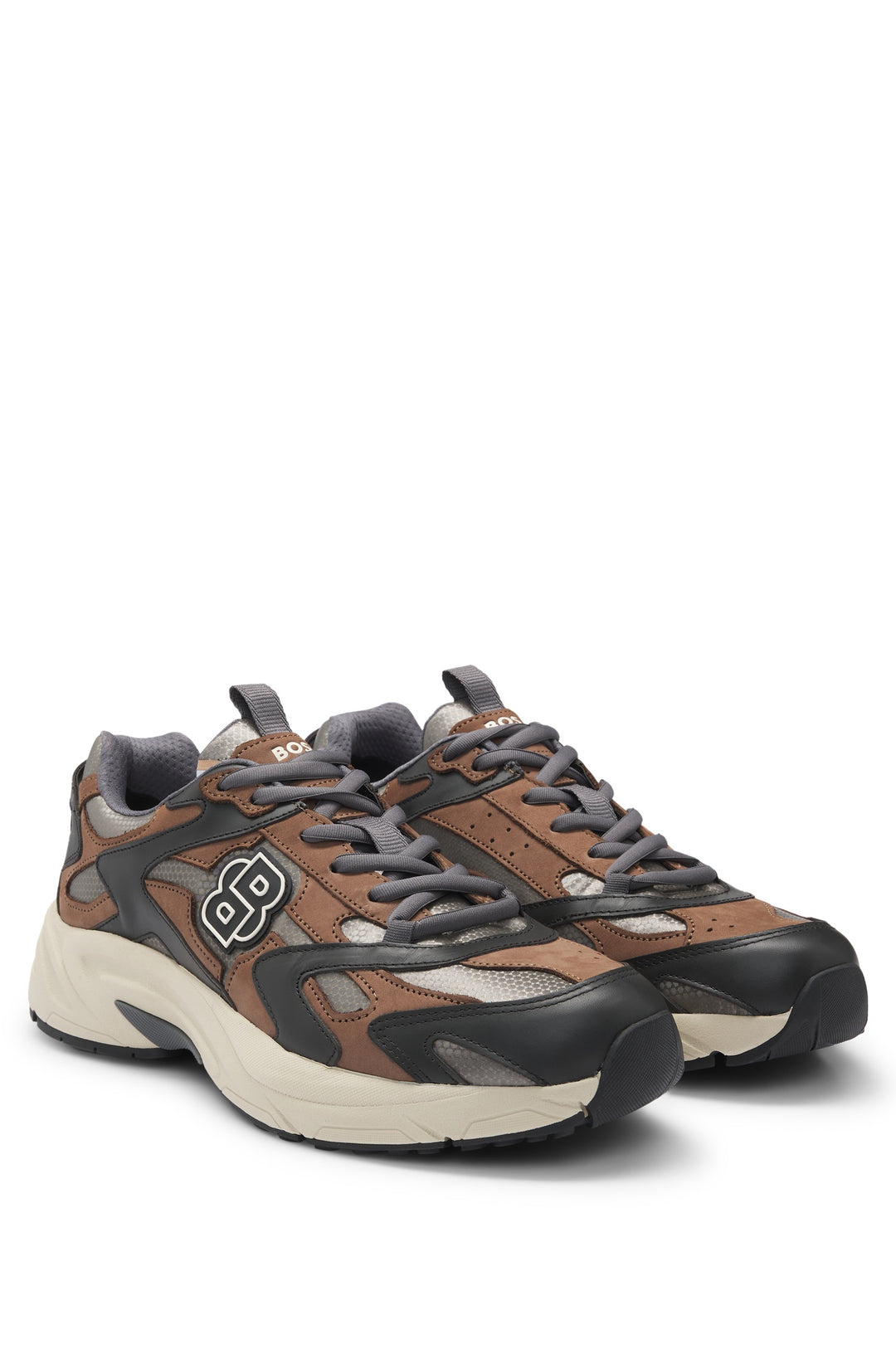BOSS Sneakers  in Artificial Leather - LEVITT_RUNN_BBMT 10266608 01-50529534- Concorde Fashion#color_brown-240