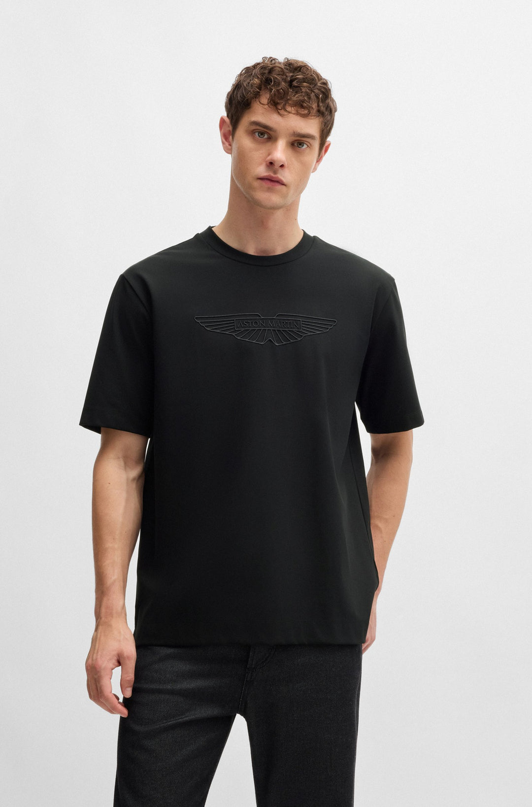 BOSS T-Shirts Regular Fit in Cotton Mix - L-MAX_AM 10266674 01-50527936- Concorde Fashion#color_black-001