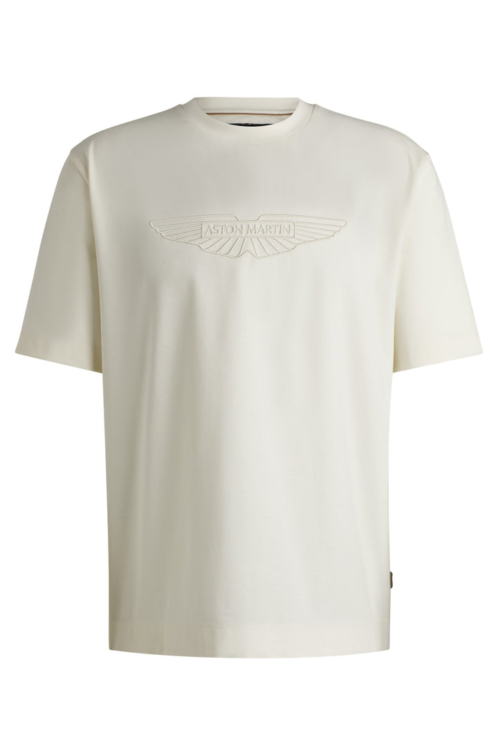 BOSS T-Shirts Regular Fit in Cotton Mix - L-MAX_AM 10266674 01-50527936- Concorde Fashion#color_white-118