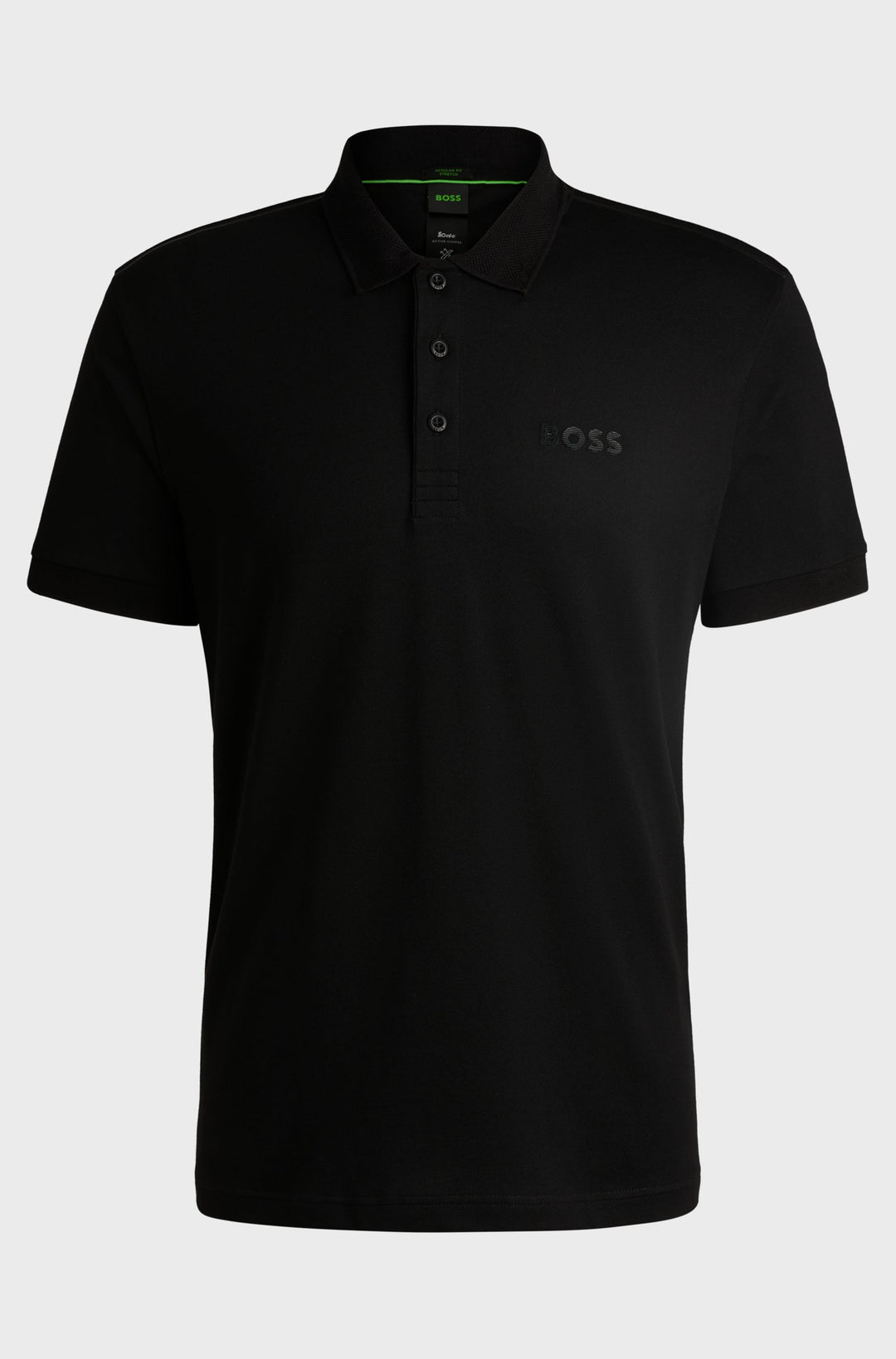 BOSS Polos Regular Fit in Cotton Mix - PADDY MIRROR 10266689 01-50529735- Concorde Fashion#color_black-001
