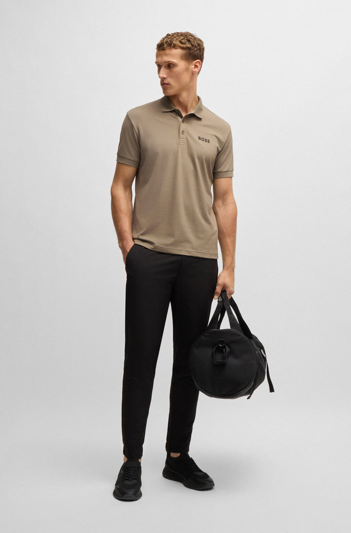 BOSS Polos Regular Fit in Cotton Mix - PADDY MIRROR 10266689 01-50529735- Concorde Fashion#color_green-334