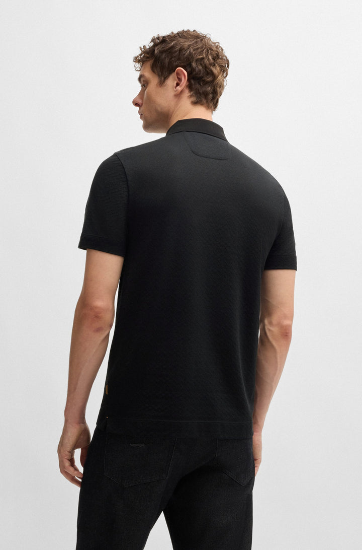 BOSS Polos Regular Fit in Cotton Mix - L-WILLIAM_AM 10266698 01-50527547- Concorde Fashion#color_black-001