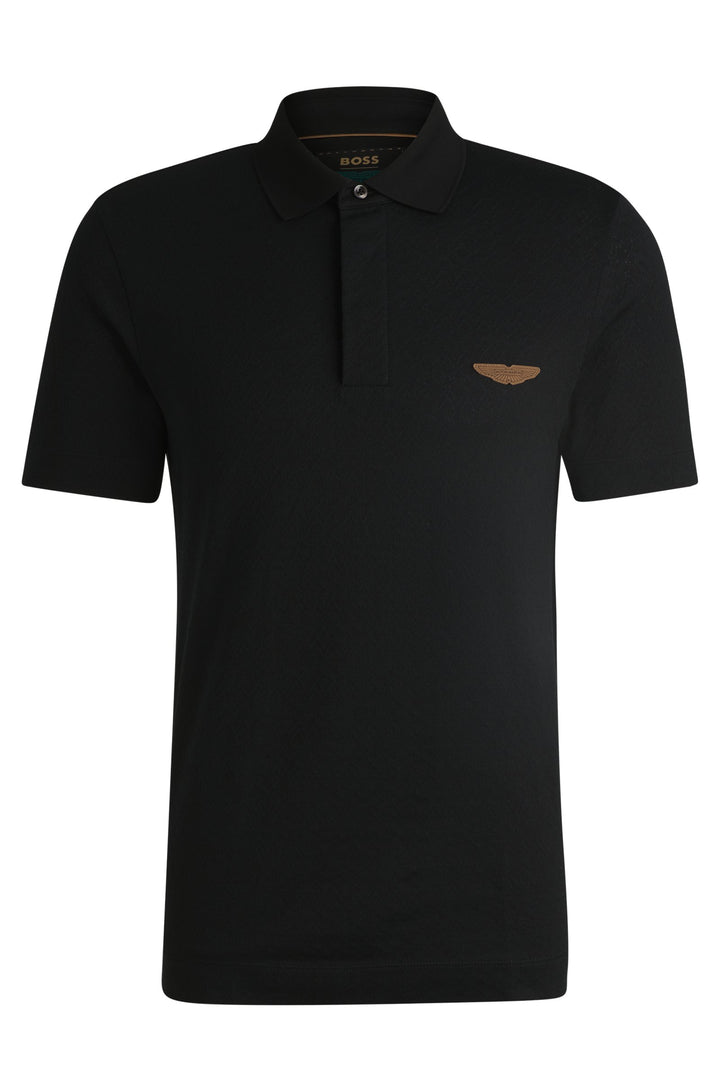 BOSS Polos Regular Fit in Cotton Mix - L-WILLIAM_AM 10266698 01-50527547- Concorde Fashion#color_black-001
