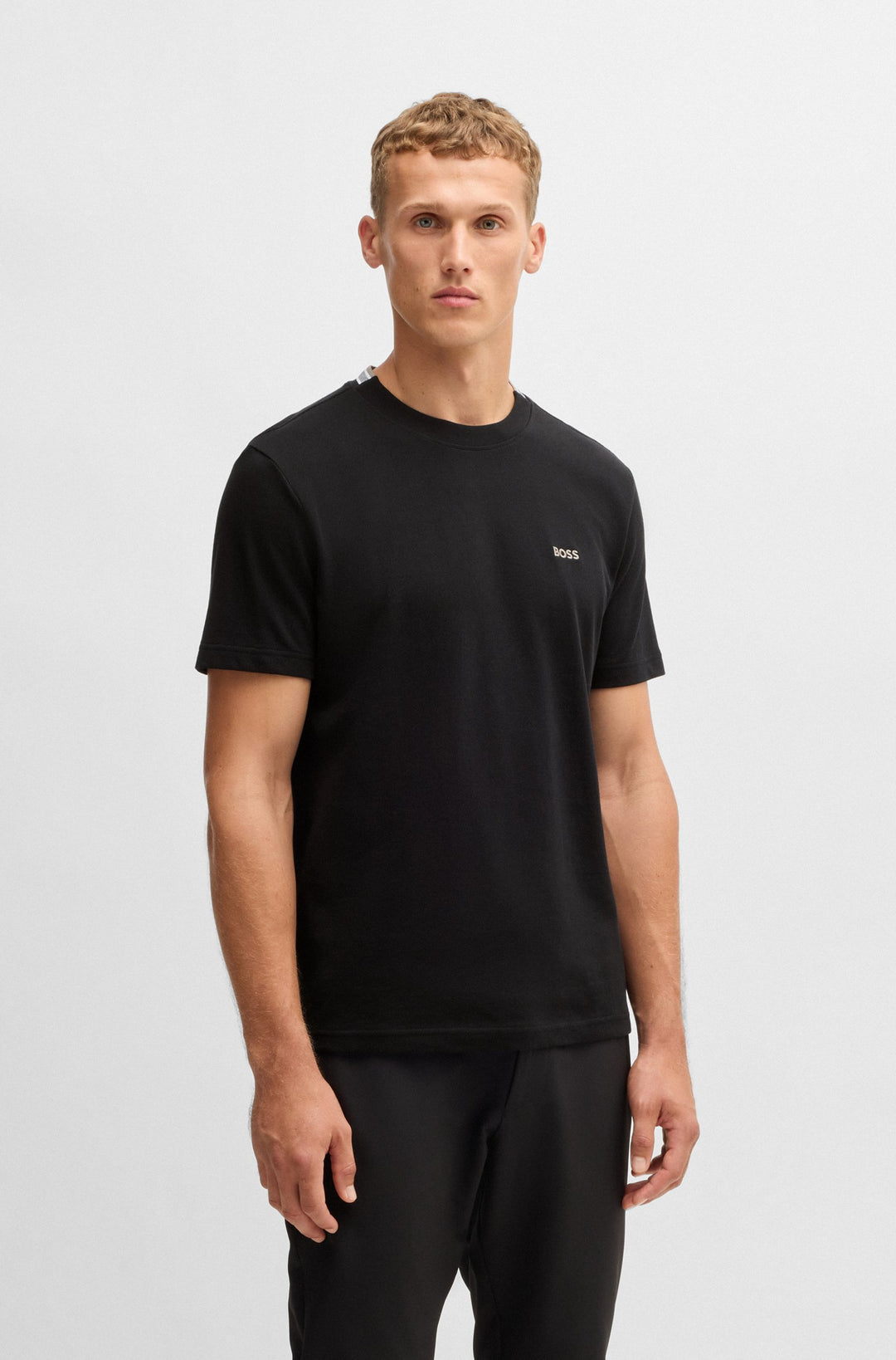 BOSS T-Shirts Regular Fit in Cotton - TADDY 10266738 01-50529941- Concorde Fashion#color_charcoal-015