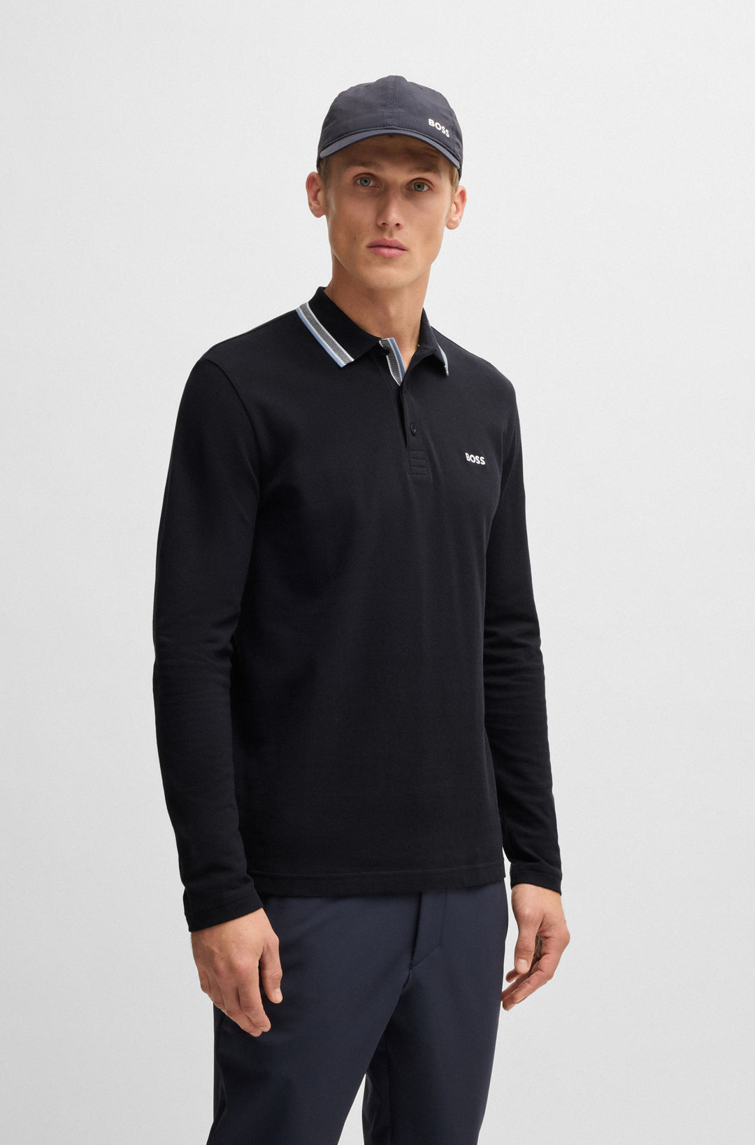 BOSS Polos Regular Fit in Cotton - PLISY 10266738 01-50536609- Concorde Fashion#color_navy-409