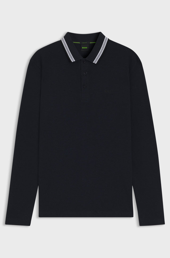 BOSS Polos Regular Fit in Cotton - PLISY 10266738 01-50536609- Concorde Fashion#color_navy-418