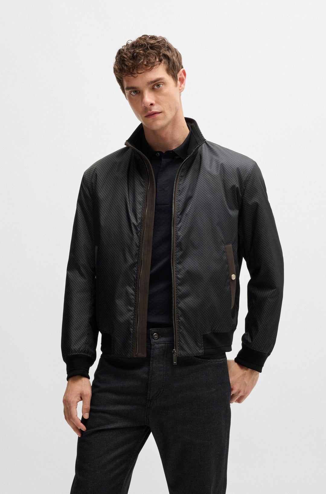 BOSS Casual Jackets Relaxed Fit in Polyester - L-OLIVER_AM 10266781 01-50525308- Concorde Fashion#color_black-001