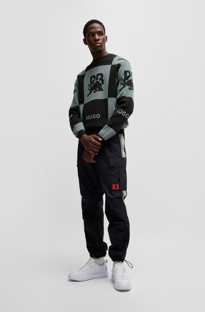 HUGO Sweaters Relaxed Fit in Cotton - SORMEL_RB 10266892 01-50530448- Concorde Fashion#color_black-001