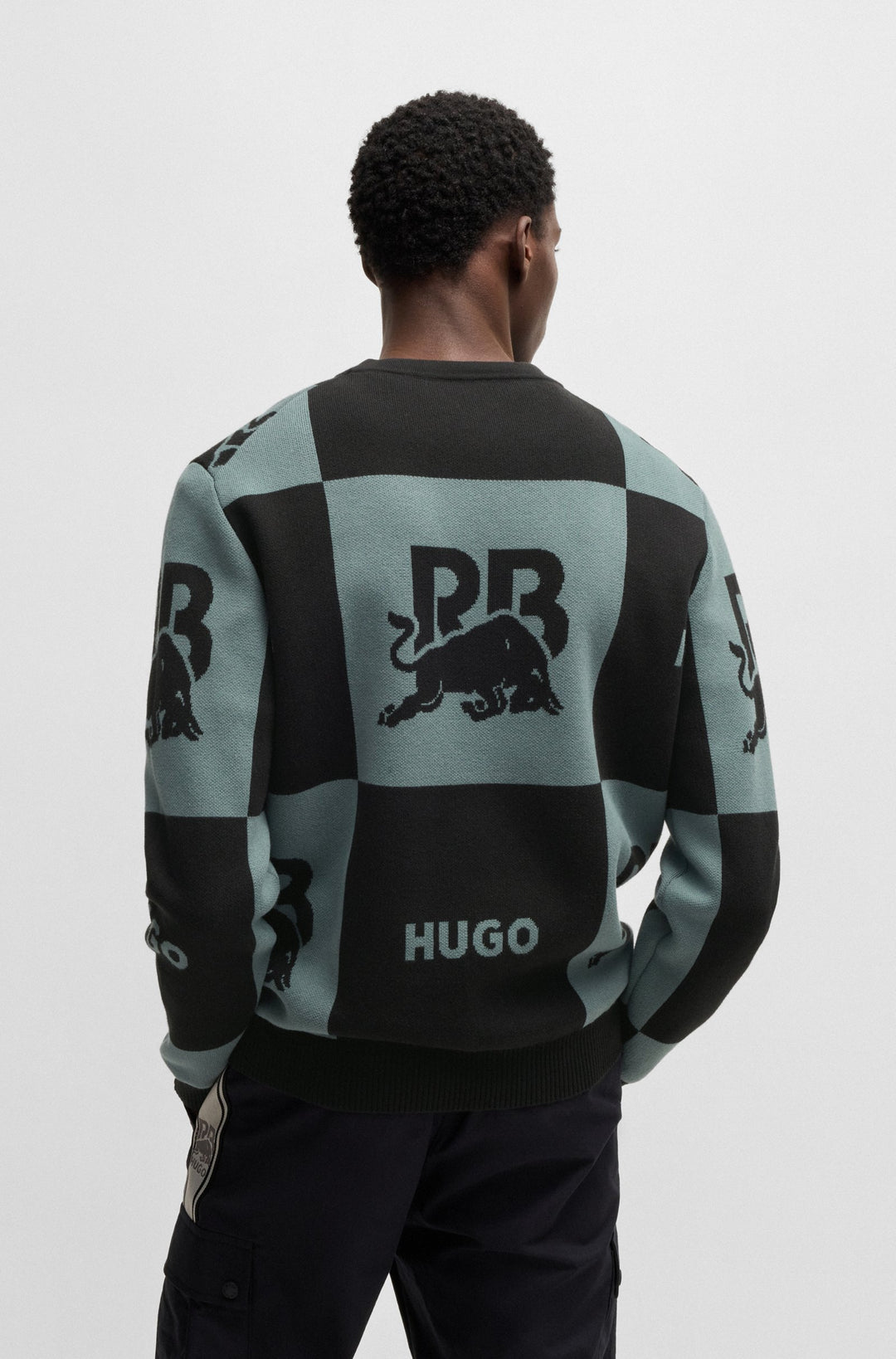 HUGO Sweaters Relaxed Fit in Cotton - SORMEL_RB 10266892 01-50530448- Concorde Fashion#color_black-001