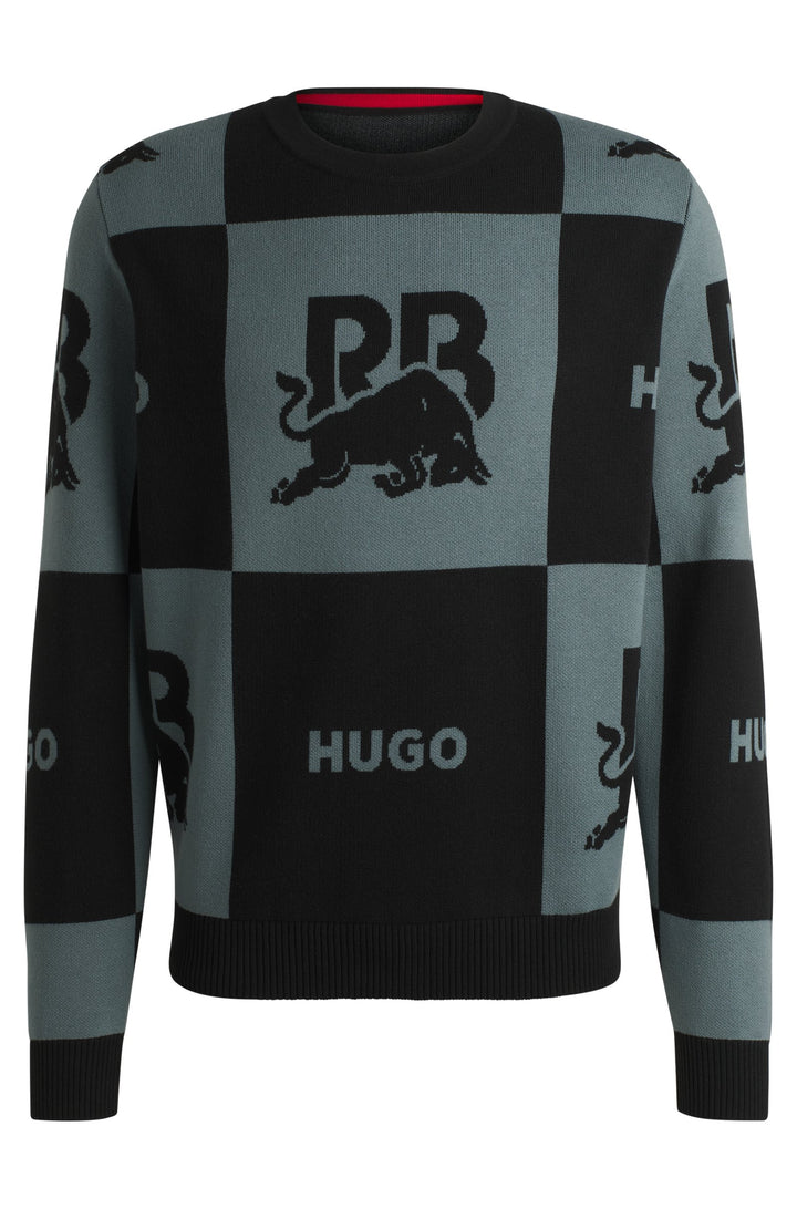 HUGO Sweaters Relaxed Fit in Cotton - SORMEL_RB 10266892 01-50530448- Concorde Fashion#color_black-001