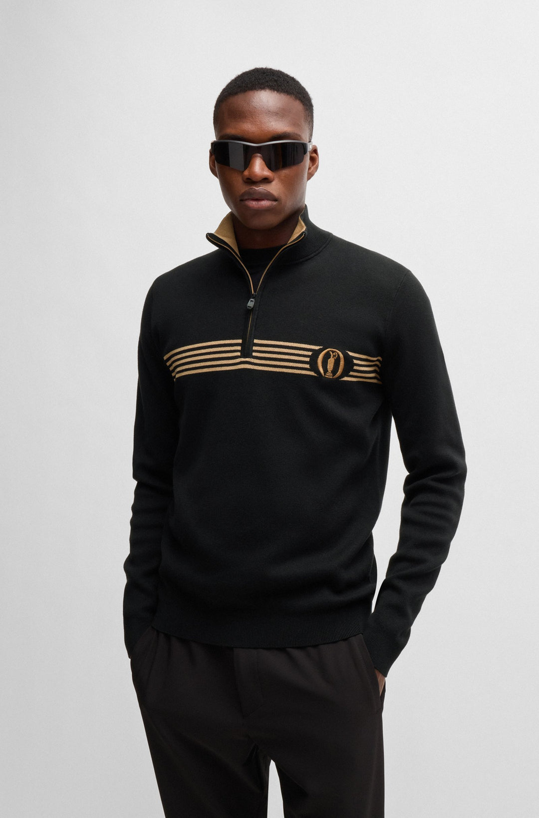 BOSS Sweaters Regular Fit in Cotton - OPEN_QZ_24 10267020 01-50530754- Concorde Fashion#color_black-001