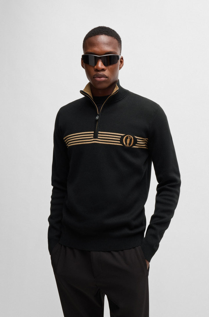 BOSS Sweaters Regular Fit in Cotton - OPEN_QZ_24 10267020 01-50530754- Concorde Fashion#color_black-001