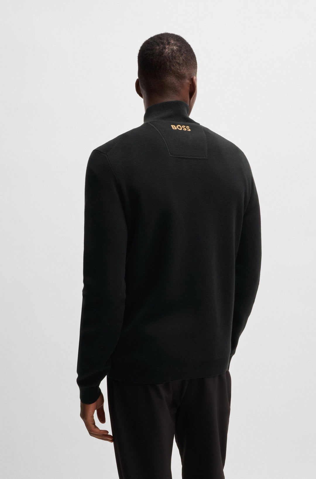 BOSS Sweaters Regular Fit in Cotton - OPEN_QZ_24 10267020 01-50530754- Concorde Fashion#color_black-001