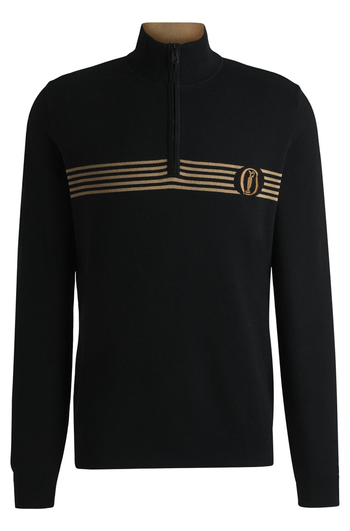 BOSS Sweaters Regular Fit in Cotton - OPEN_QZ_24 10267020 01-50530754- Concorde Fashion#color_black-001