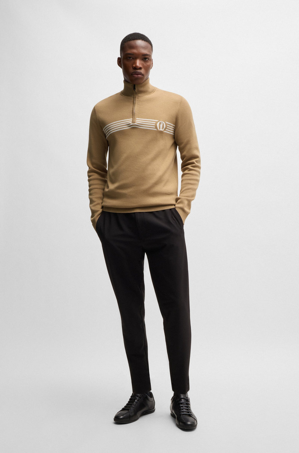 BOSS Sweaters Regular Fit in Cotton - OPEN_QZ_24 10267020 01-50530754- Concorde Fashion#color_beige-260