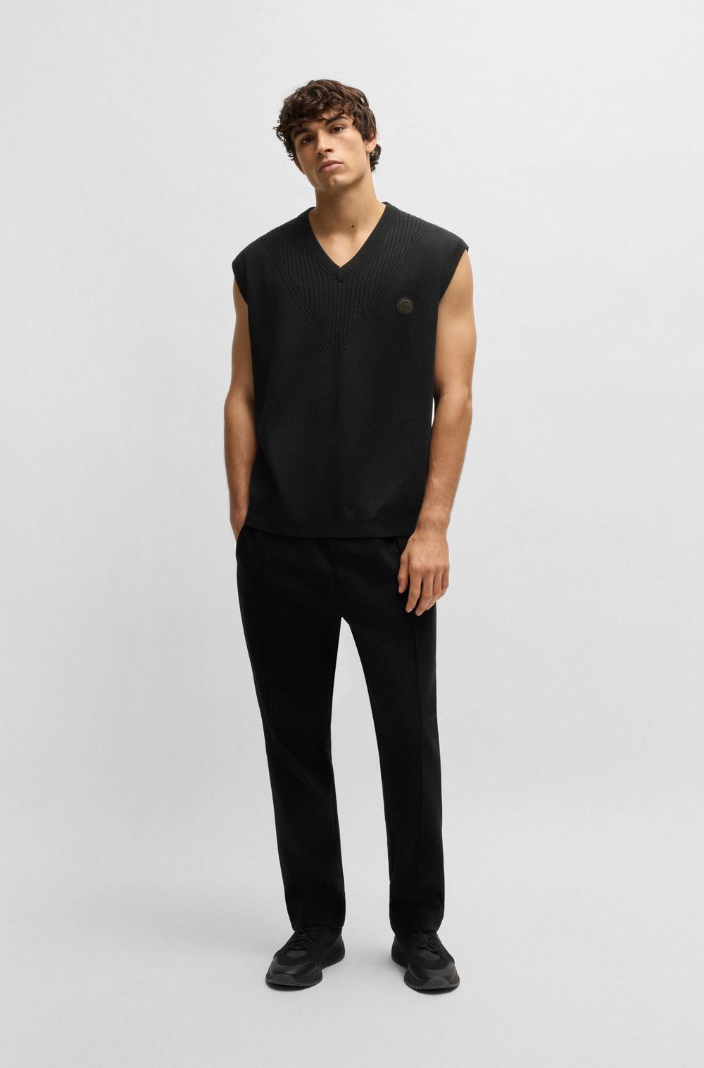 BOSS Sweaters Relaxed Fit in Polyester Mix - K_TENNISLIFESTYLE_SO 10267077 01-50530952- Concorde Fashion#color_black-001
