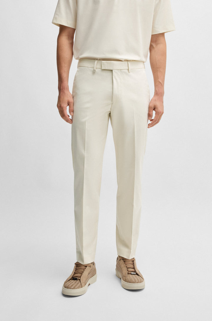 BOSS Trousers Regular Fit in Cotton Mix - L-DYLAN_AM 10267120 01-50529720- Concorde Fashion#color_white-118