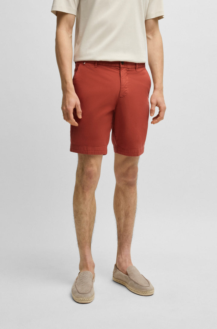 BOSS Shorts Slim Fit in Cotton Mix - H-SLICE-SHORTS1 10267215 01-50540743- Concorde Fashion#color_orange-806