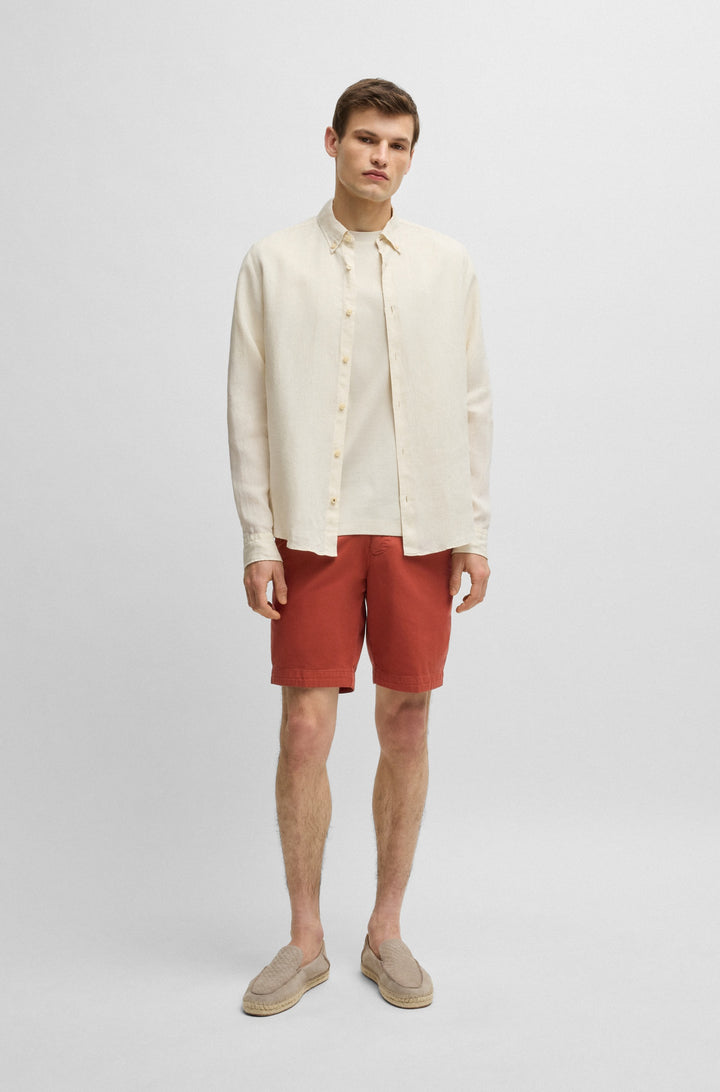 BOSS Shorts Slim Fit in Cotton Mix - H-SLICE-SHORTS1 10267215 01-50540743- Concorde Fashion#color_orange-806
