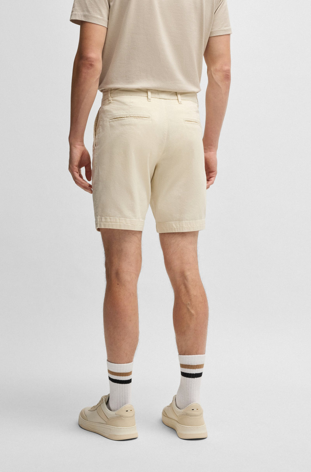 BOSS Shorts Slim Fit in Cotton Mix - H-SLICE-SHORTS1 10267215 01-50540743- Concorde Fashion#color_white-131