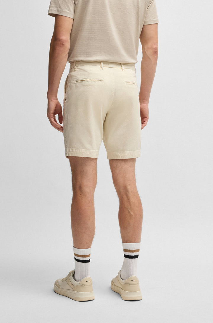 BOSS Shorts Slim Fit in Cotton Mix - H-SLICE-SHORTS1 10267215 01-50540743- Concorde Fashion#color_white-131