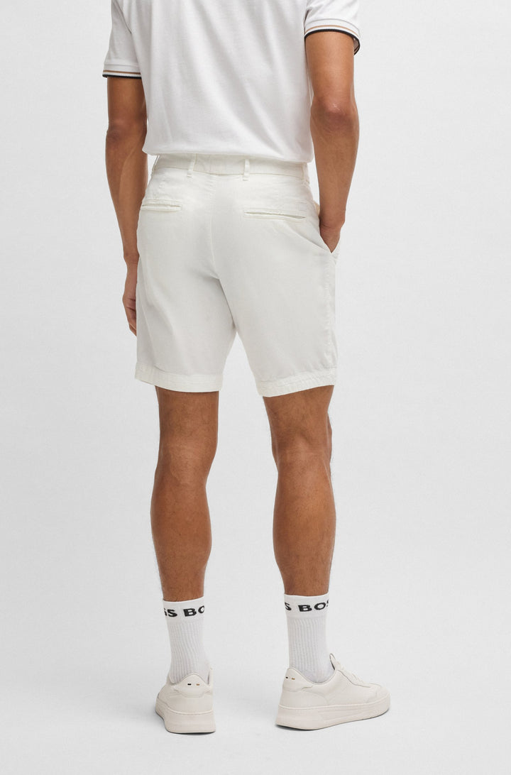 BOSS Shorts Slim Fit in Cotton Mix - H-SLICE-SHORTS1 10267215 01-50540743- Concorde Fashion#color_white-100