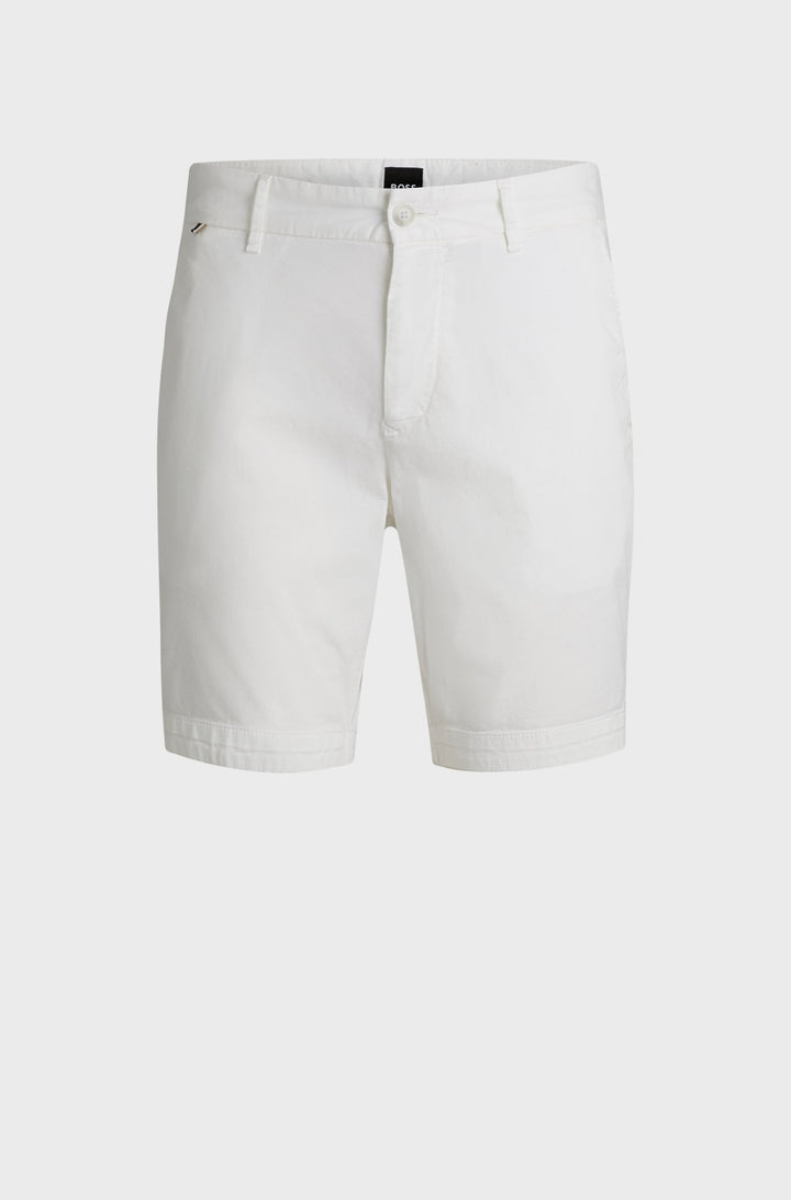 BOSS Shorts Slim Fit in Cotton Mix - H-SLICE-SHORTS1 10267215 01-50540743- Concorde Fashion#color_white-100