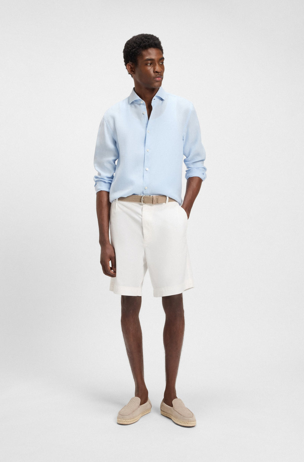 BOSS Shorts Relaxed Fit - C-KAI-DPL-SHORTS 50546320- Concorde Fashion#color_white-100