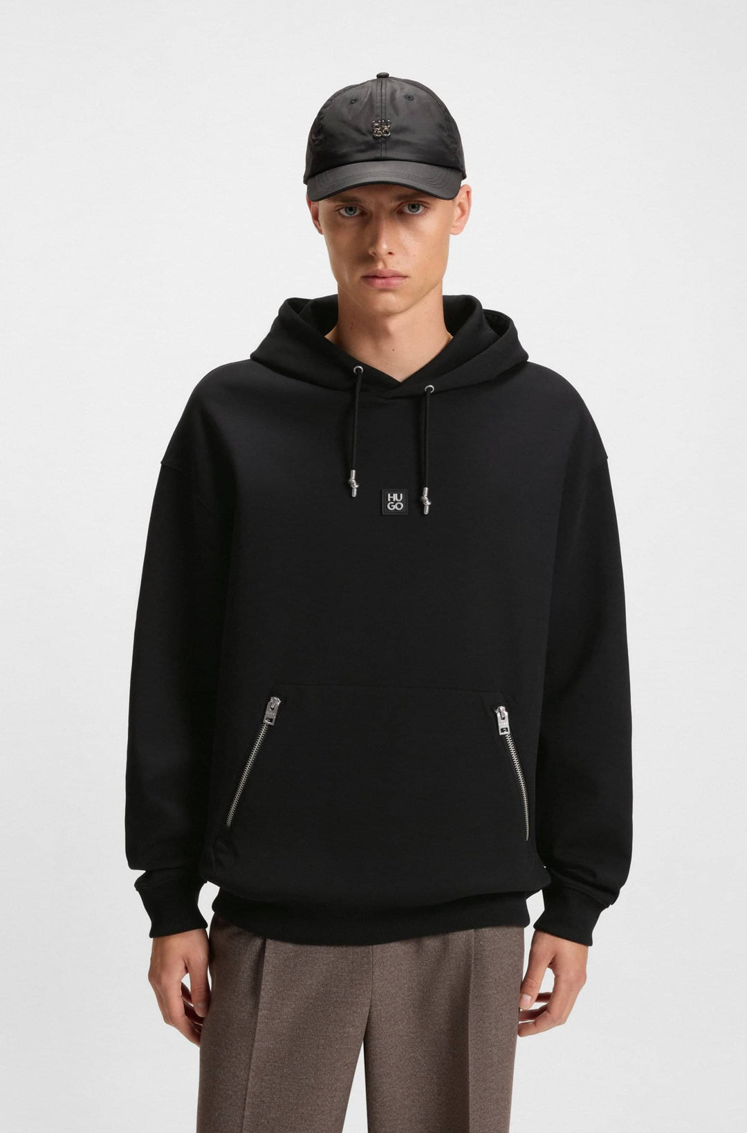 HUGO Hoodies Relaxed Fit - DARGENHOOD 50542583- Concorde Fashion#color_black-001