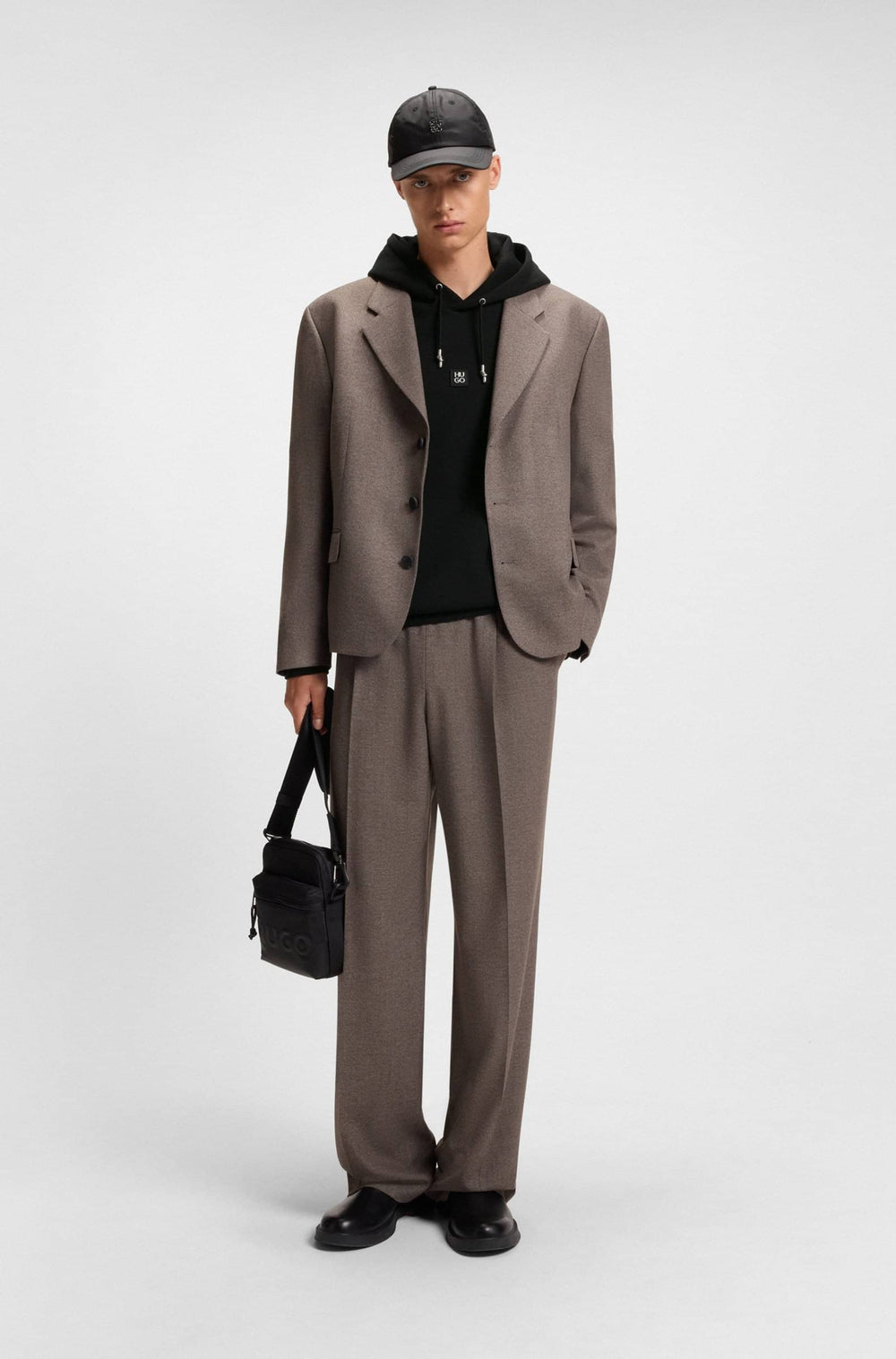 HUGO Hoodies Relaxed Fit - DARGENHOOD 50542583- Concorde Fashion#color_black-001