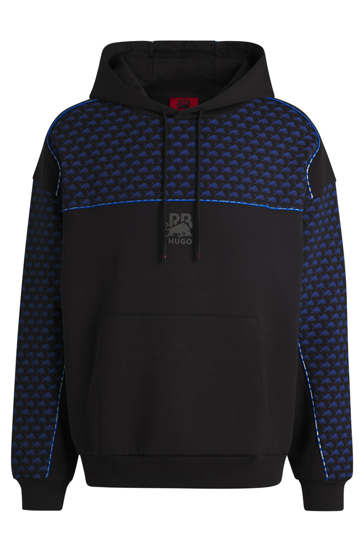 HUGO Hoodies Oversize Fit in Cotton Mix - DILVERSTON_RB 10267272 01-50542808- Concorde Fashion#color_black-001