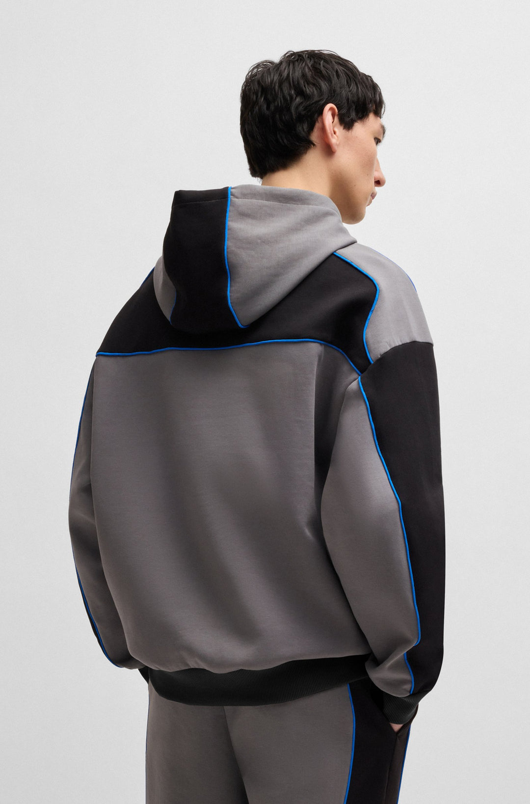 HUGO Hoodies Oversize Fit in Cotton Mix - DILVERSTON_RB 10267272 01-50542808- Concorde Fashion#color_grey-025