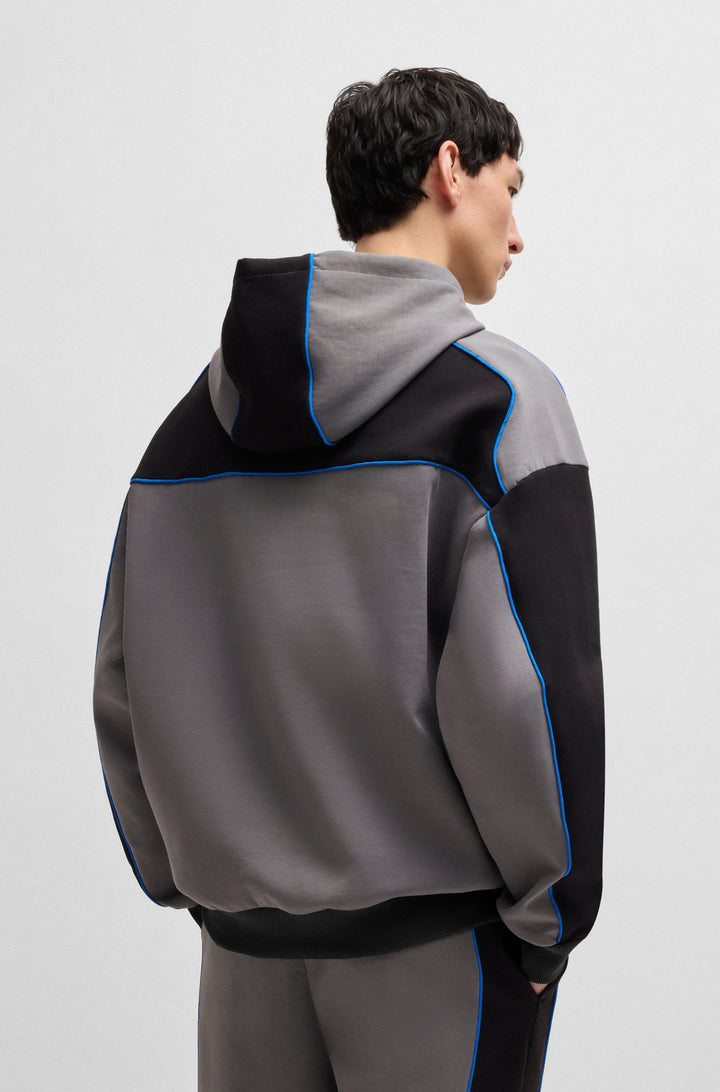 HUGO Hoodies Oversize Fit in Cotton Mix - DILVERSTON_RB 10267272 01-50542808- Concorde Fashion#color_grey-025