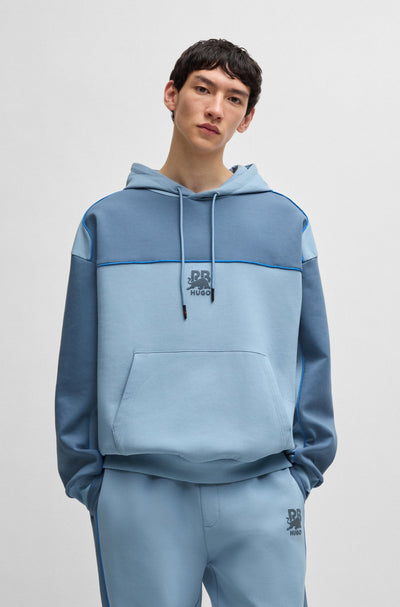 HUGO Hoodies Oversize Fit in Cotton Mix - DILVERSTON_RB 10267272 01-50542808- Concorde Fashion#color_blue-428