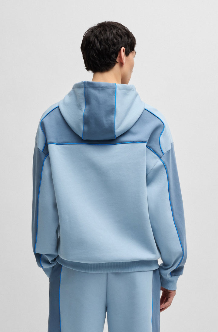 HUGO Hoodies Oversize Fit in Cotton Mix - DILVERSTON_RB 10267272 01-50542808- Concorde Fashion#color_blue-428
