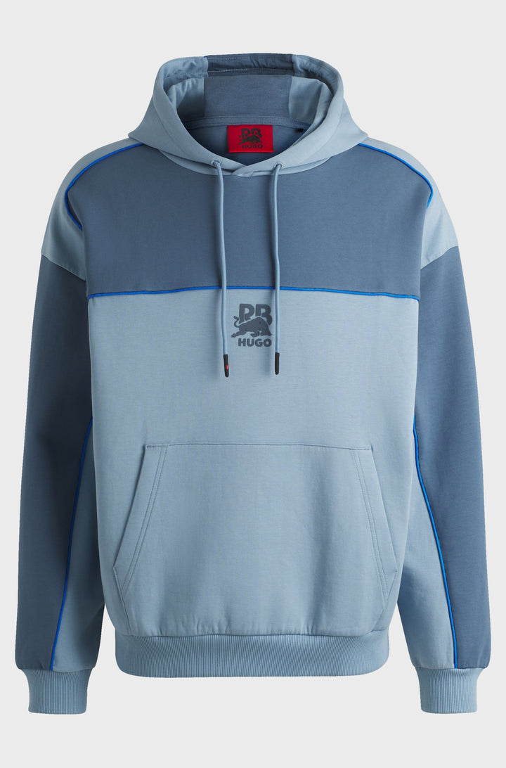HUGO Hoodies Oversize Fit in Cotton Mix - DILVERSTON_RB 10267272 01-50542808- Concorde Fashion#color_blue-428