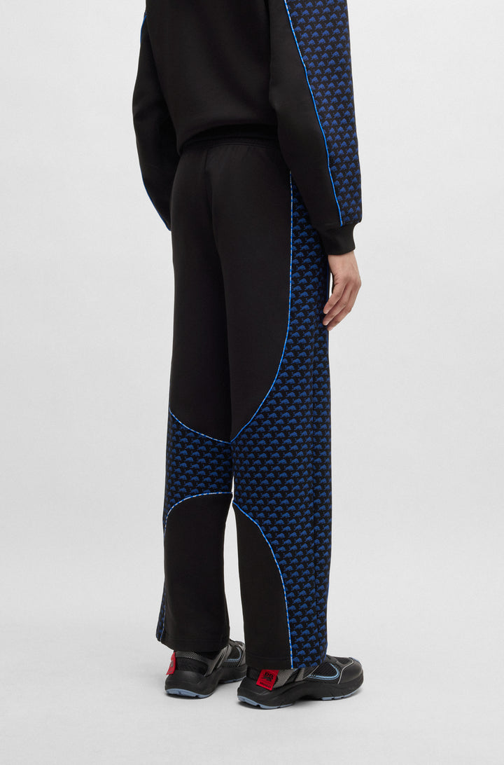 HUGO Jogging Pants Oversize Fit in Cotton Mix - DINODIE_RB 10267272 01-50542822- Concorde Fashion#color_black-001