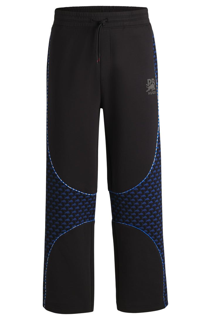 HUGO Jogging Pants Oversize Fit in Cotton Mix - DINODIE_RB 10267272 01-50542822- Concorde Fashion#color_black-001