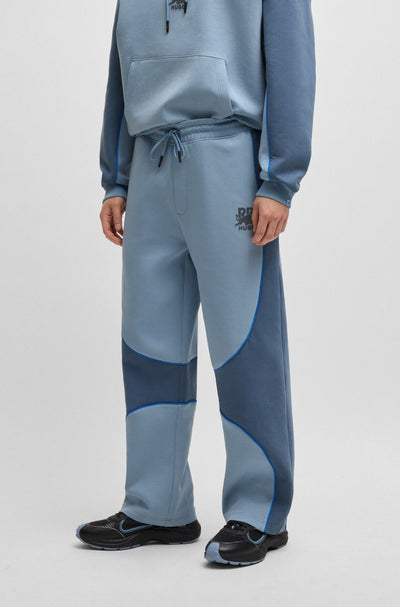 HUGO Jogging Pants Oversize Fit in Cotton Mix - DINODIE_RB 10267272 01-50542822- Concorde Fashion#color_blue-428
