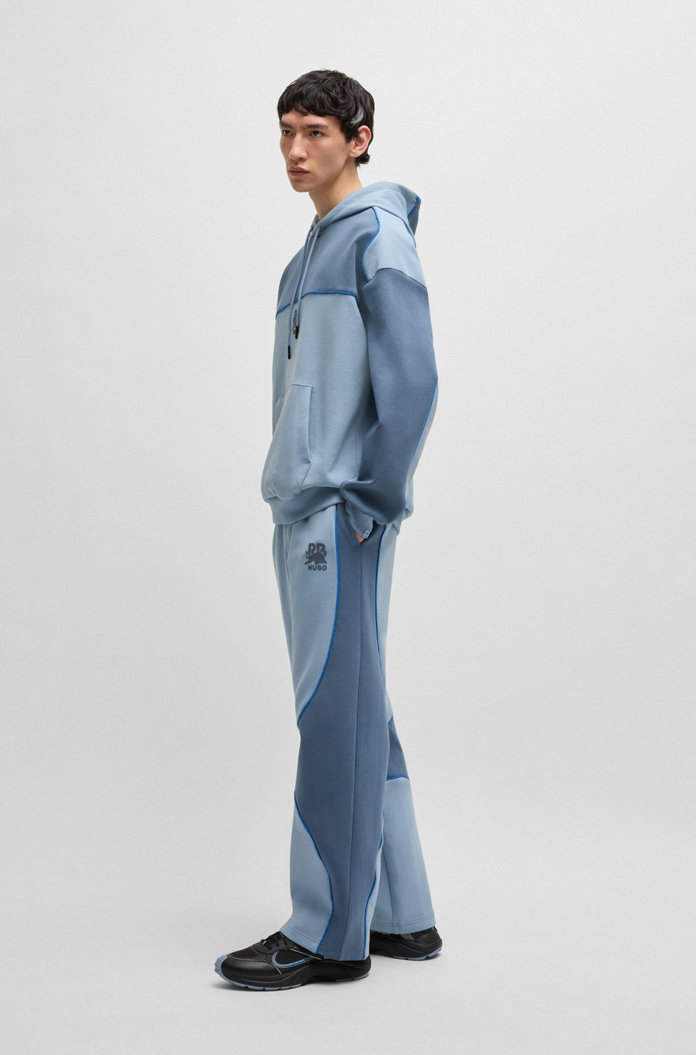 HUGO Jogging Pants Oversize Fit in Cotton Mix - DINODIE_RB 10267272 01-50542822- Concorde Fashion#color_blue-428