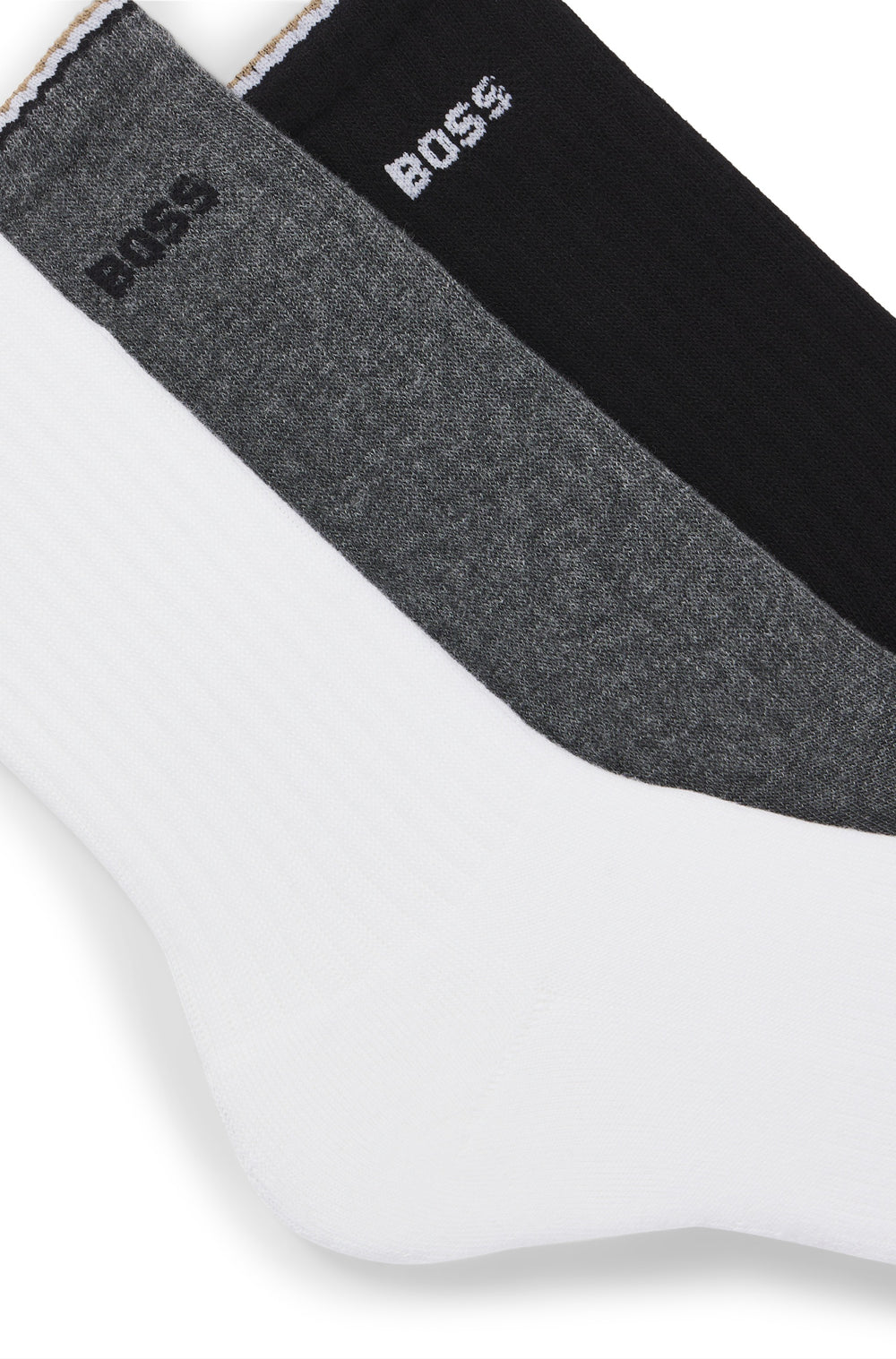 BOSS Socks  in Cotton Mix - 3P QS RIB STRIPE CC 10267388 01-50531597- Concorde Fashion#color_assorted-960