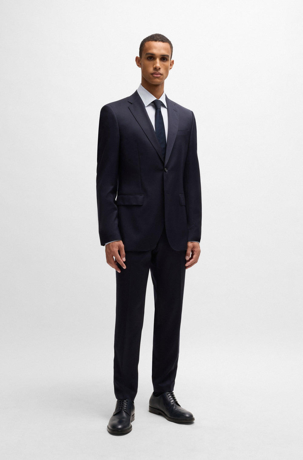 BOSS Formal Shirts Regular Fit in Cotton Mix - H-JOE-KENT-C1-214 10267724 01-50532835- Concorde Fashion#color_blue-450