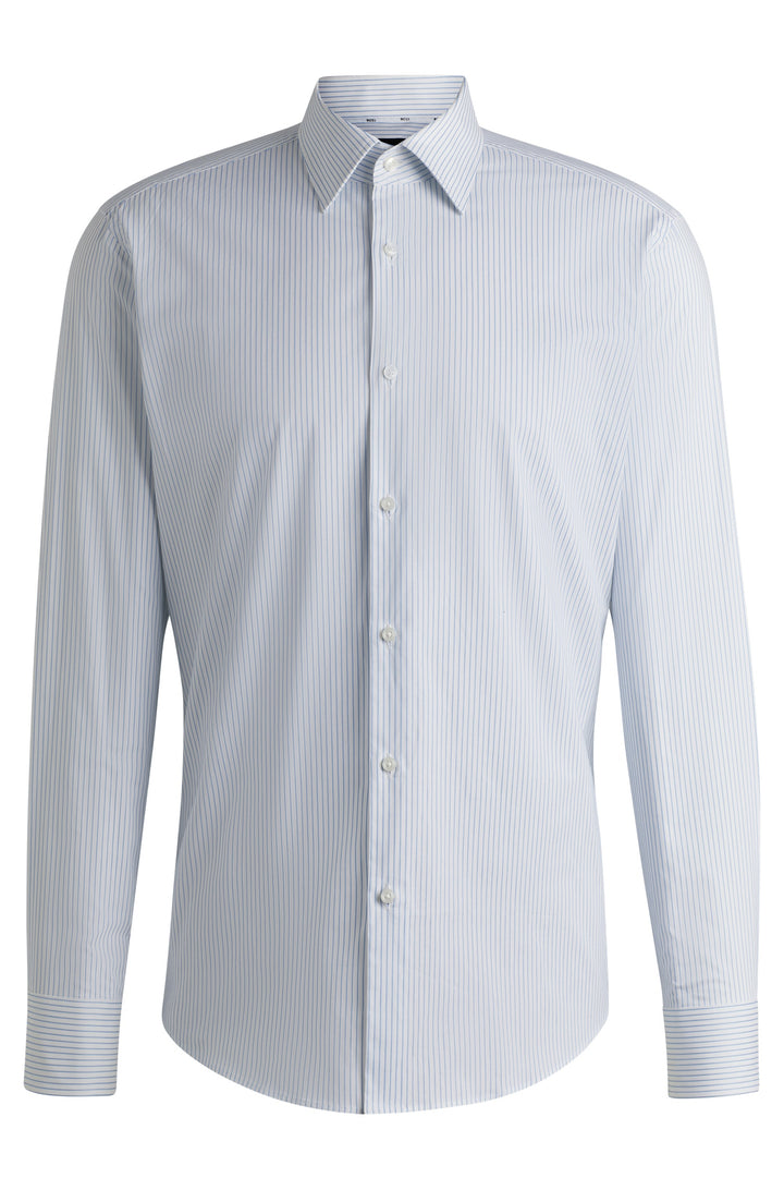 BOSS Formal Shirts Regular Fit in Cotton Mix - H-JOE-KENT-C1-214 10267724 01-50532835- Concorde Fashion#color_blue-450