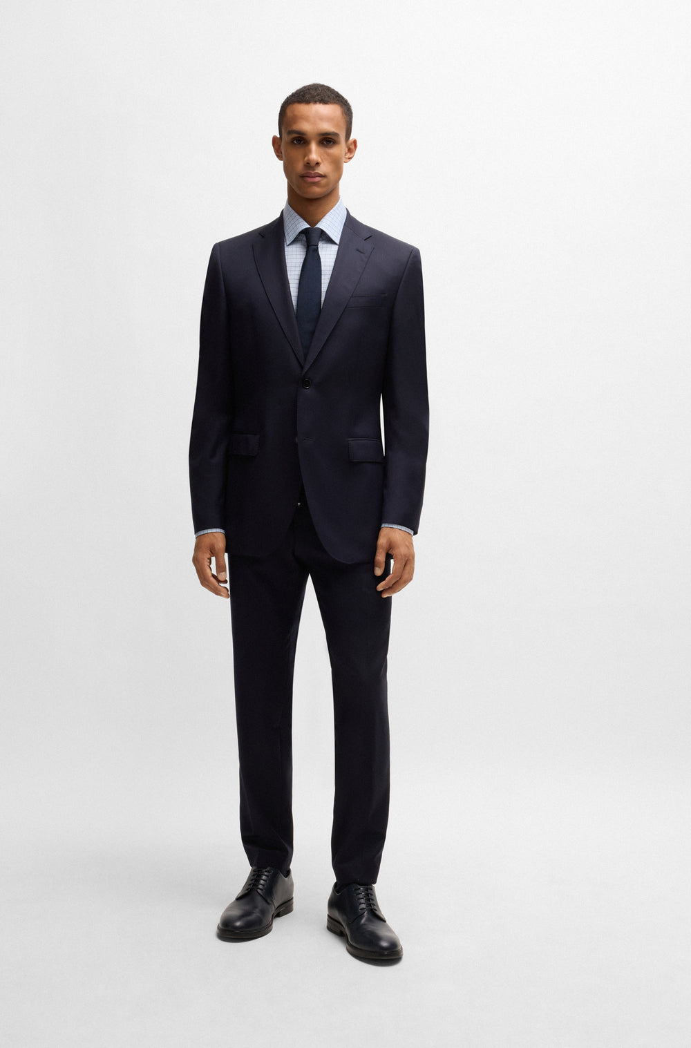 BOSS Formal Shirts Regular Fit in Cotton Mix - H-JOE-KENT-C1-214 10267739 01-50532855- Concorde Fashion#color_blue-450